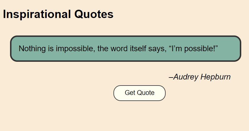 Random Inspiration Quotes Generator